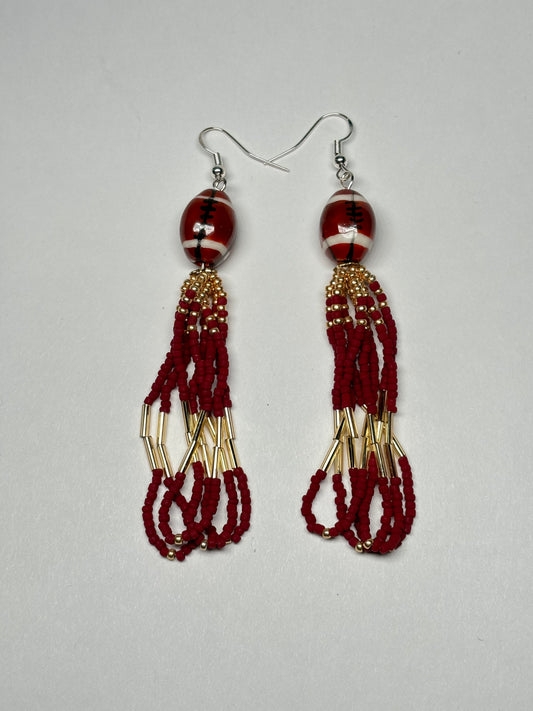 Football Dangle Earrings